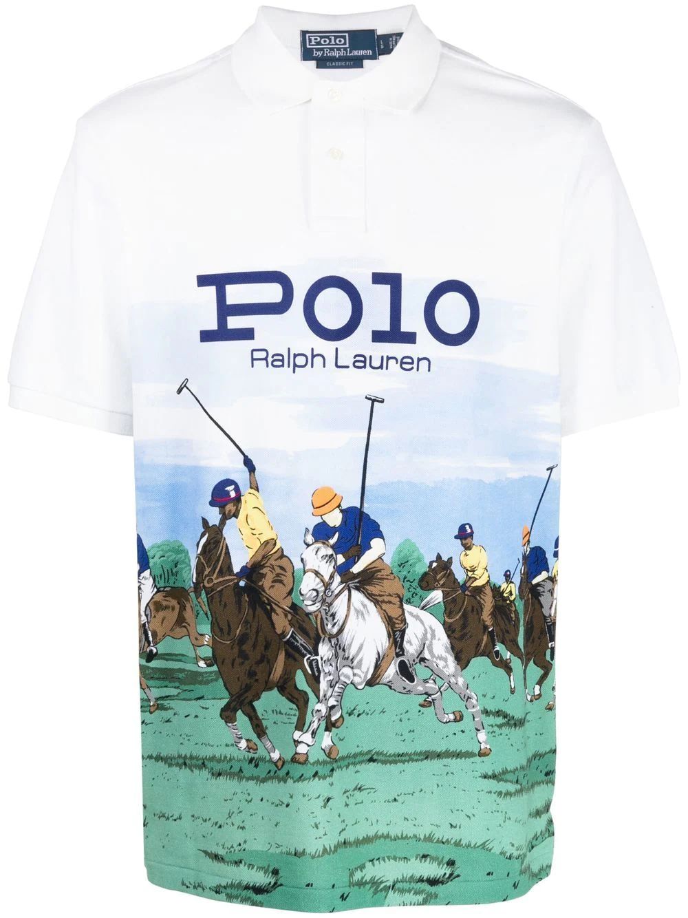 graphic-print cotton polo shirt | Farfetch Global