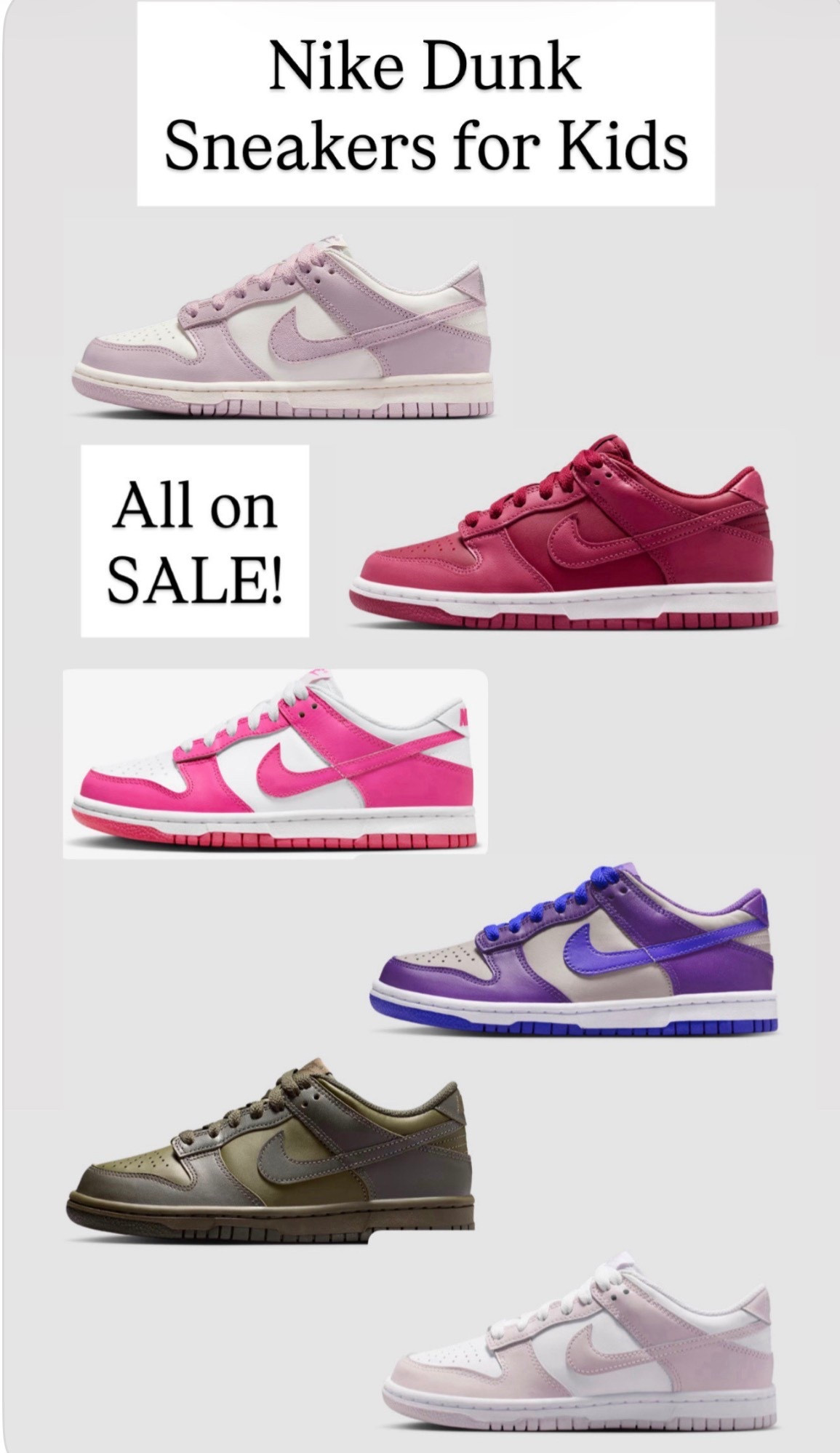 Nike Dunk sneakers for girls are on sale 

#LTKKids #LTKSaleAlert