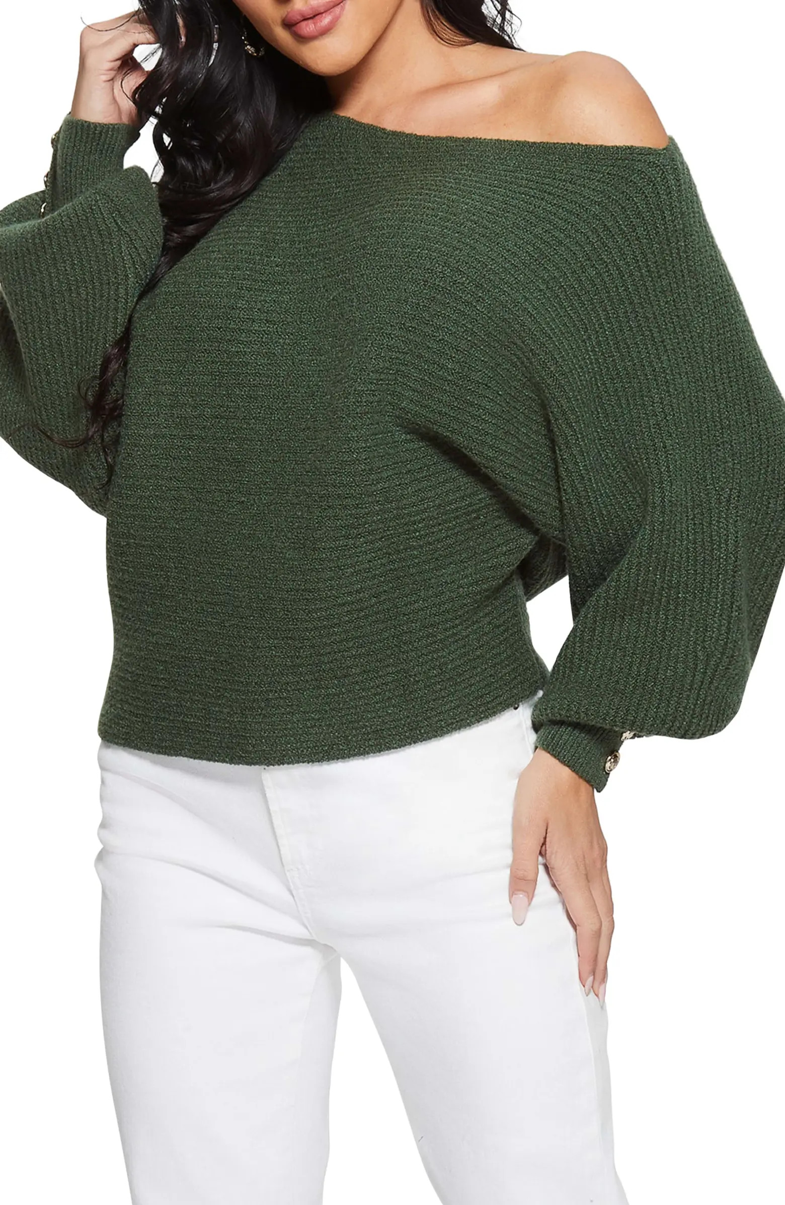 GUESS Isadora One-Shoulder Sweater | Nordstrom | Nordstrom