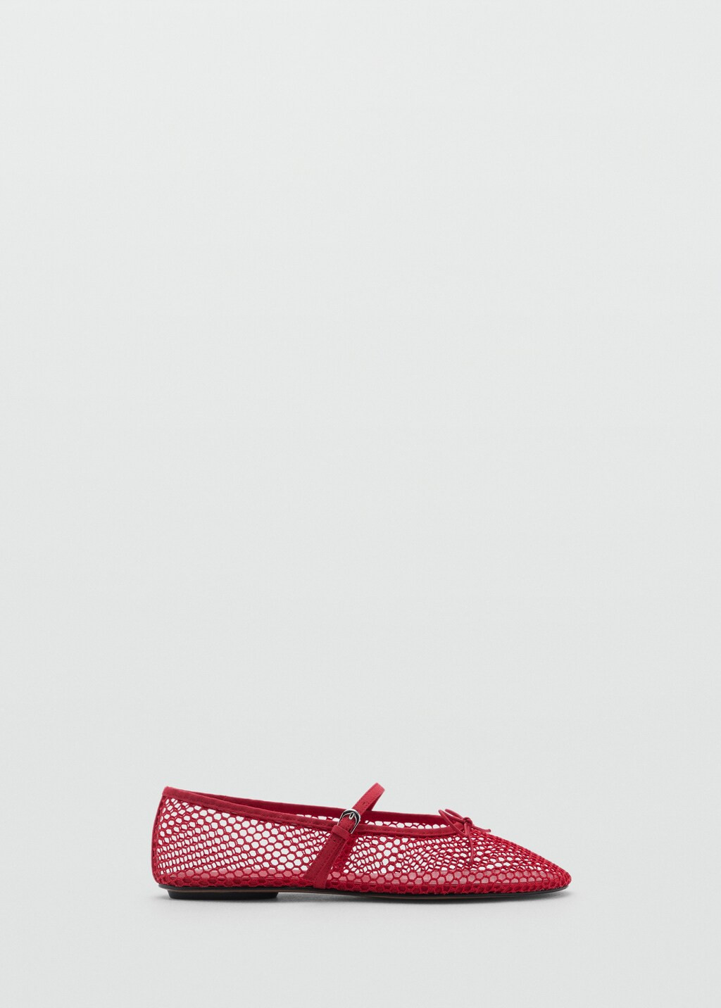 Mesh ballet flats with strap and buckle - Women | MANGO Canada | Mango Canada