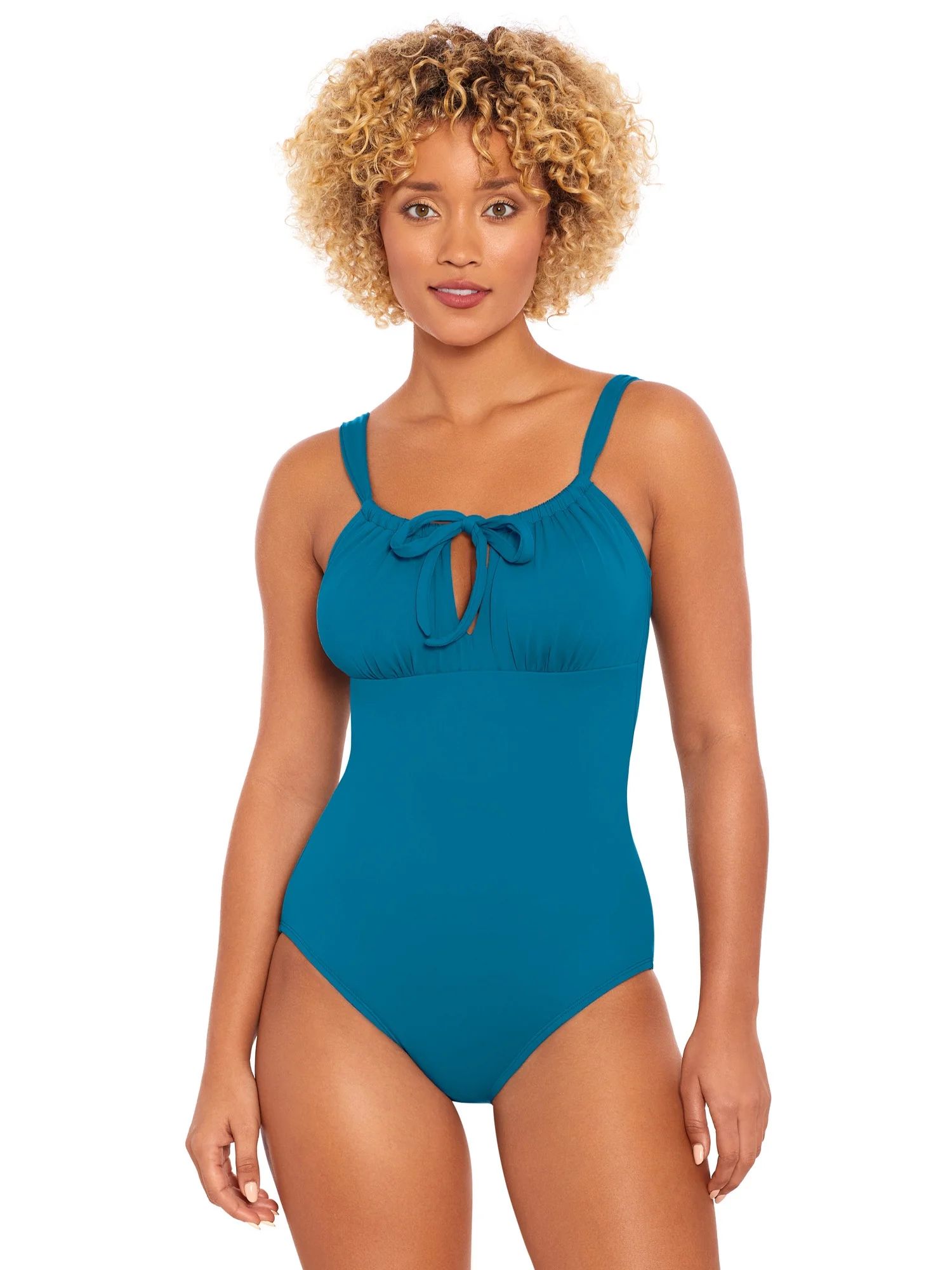 Time and Tru Women’s and Plus Keyhole One Piece Swimsuit, Sizes S-3X | Walmart (US)