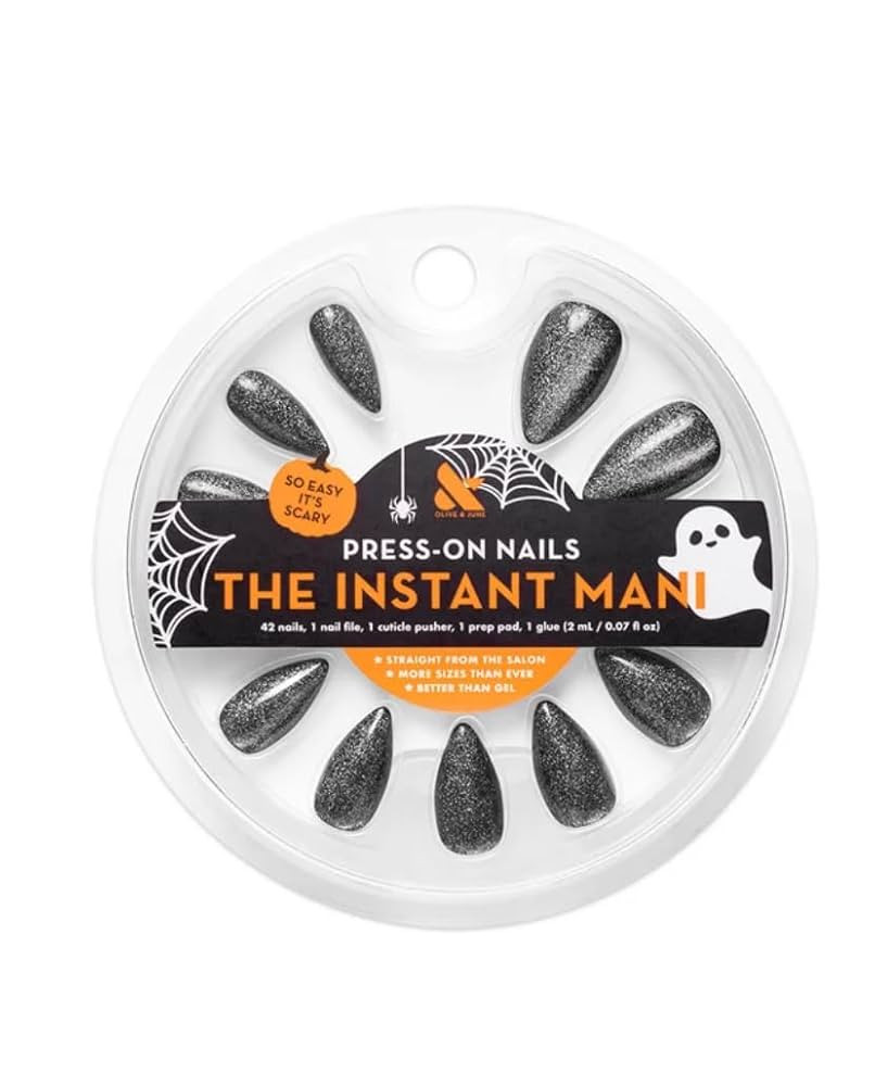 Olive & June Instant Mani Medium Stiletto Press-On Nails, Velvet Ink, 42 Pieces | Amazon (US)