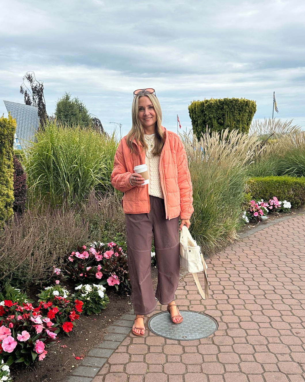 Boat outfit of the day: Free People packable jacket that’s also water resistant, wearing xs. @Aerie nylon barrel pants, so good! Wearing small. @frankie4 waterproof leather sandals.

#LTKTravel #LTKOver40 #LTKootd