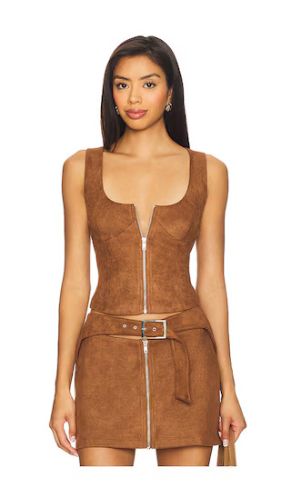 Regina Top in Chocolate | Revolve Clothing (Global)