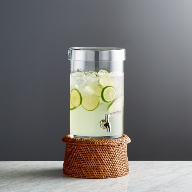 Cold Drink Dispenser with Artesia Honey Stand | Crate & Barrel