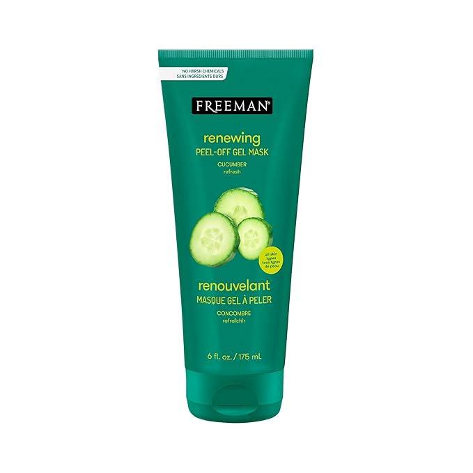 Freeman Renewing Cucumber Peel-Off Gel Facial Mask, Face Mask Refreshes Skin, Aloe Soothes & Mois... | Amazon (US)