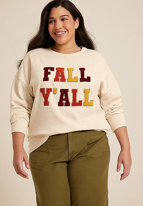 Plus Size Fall Yall Relaxed Fit Sweatshirt | Maurices