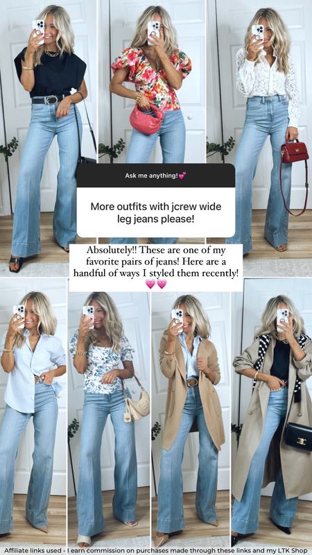 Wide leg jeans outfit ideas