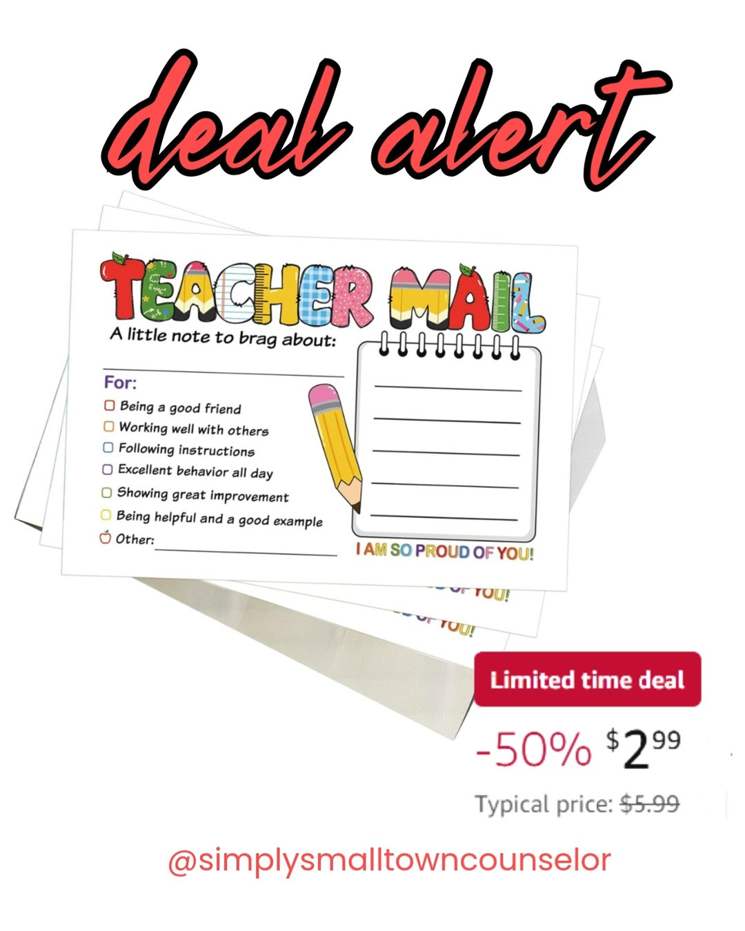 Who doesn't love getting mail?! How cute are these little cards? Grab a 50 pack for only $2.99 & make someone's day! 

 #LTKSaleAlert #LTKKids