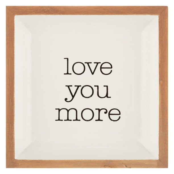 6x6 Love You More Framed Wood Wall Décor | Walmart (US)