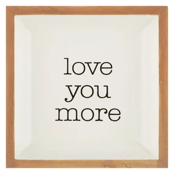 6x6 Love You More Framed Wood Wall Décor | Walmart (US)