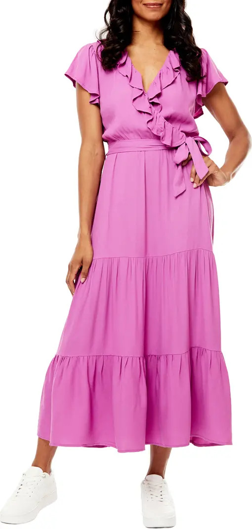 Marylin Ruffle Crepe Maxi Dress | Nordstrom Rack