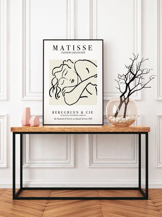 Matisse Print One Line Drawing, One Line Art, Modern Art, Henri Matisse Exhibition Poster | Etsy ROW