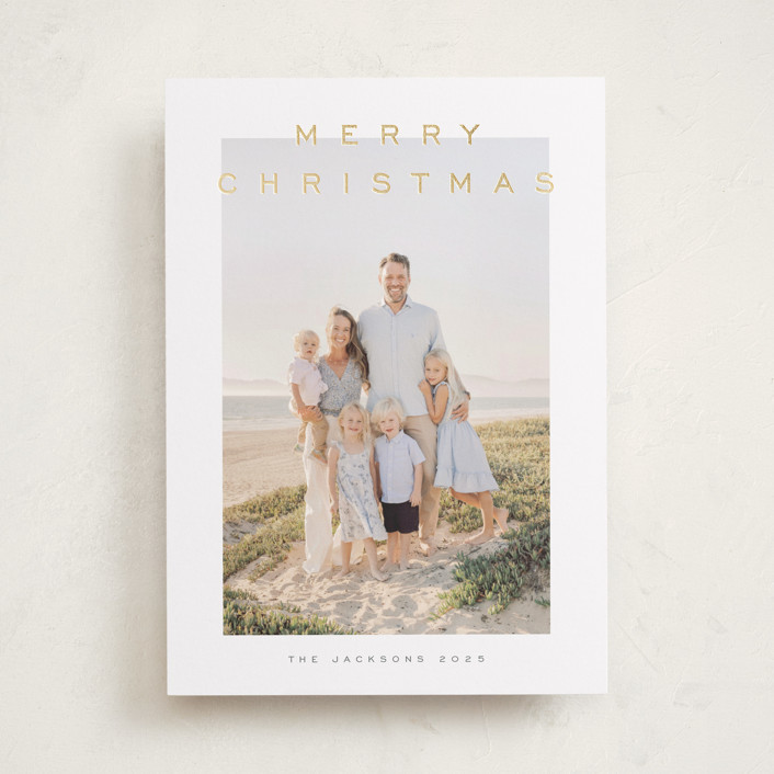 "Air" - Customizable Foil-pressed Holiday Cards in White by Nicole Walsh. | Minted