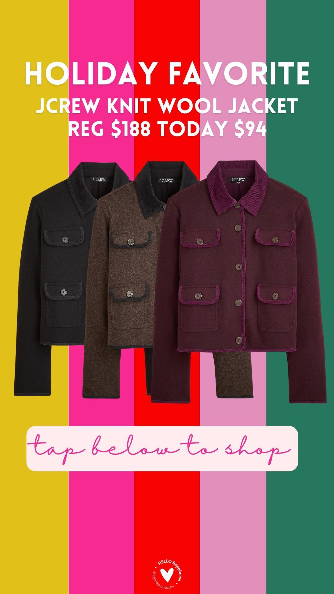 holiday favorite | Jcrew knit wool jacket $94 

#LTKHoliday #LTKSaleAlert #LTKGiftGuide