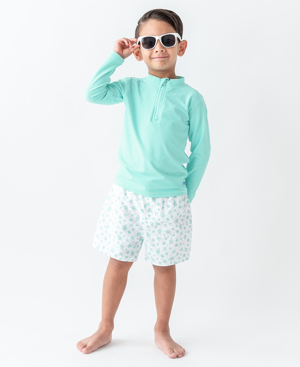 Long Sleeve Zipper Rash Guard | RuffleButts / RuggedButts