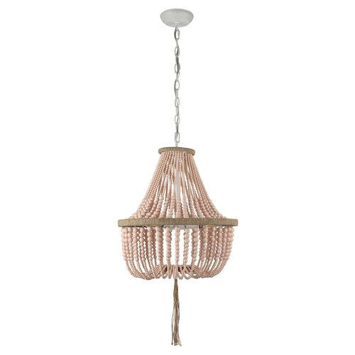 Lisa Beaded Pendant Lamp, Blush | One Kings Lane