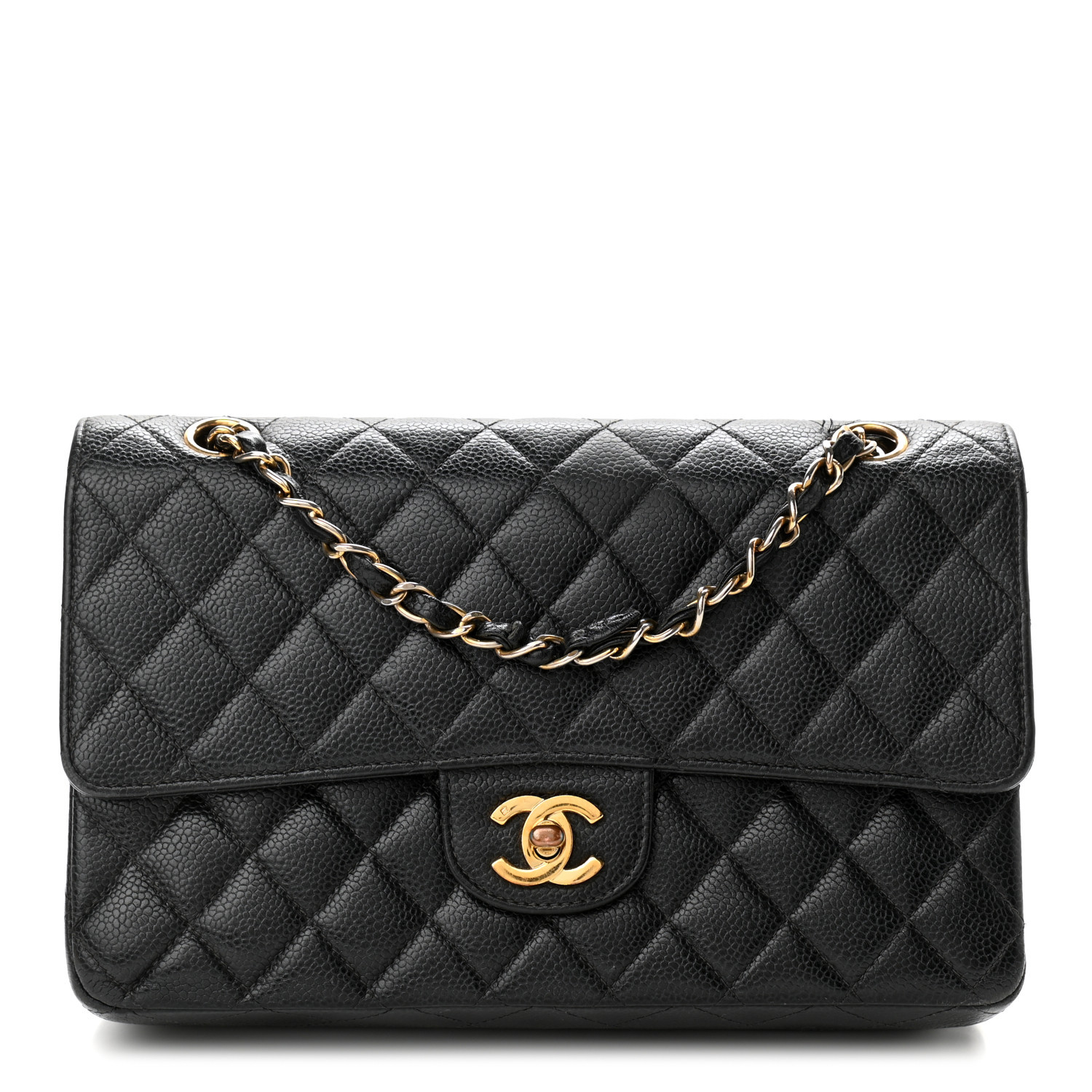 CHANEL Caviar Quilted Medium Double Flap Black | FASHIONPHILE | Fashionphile