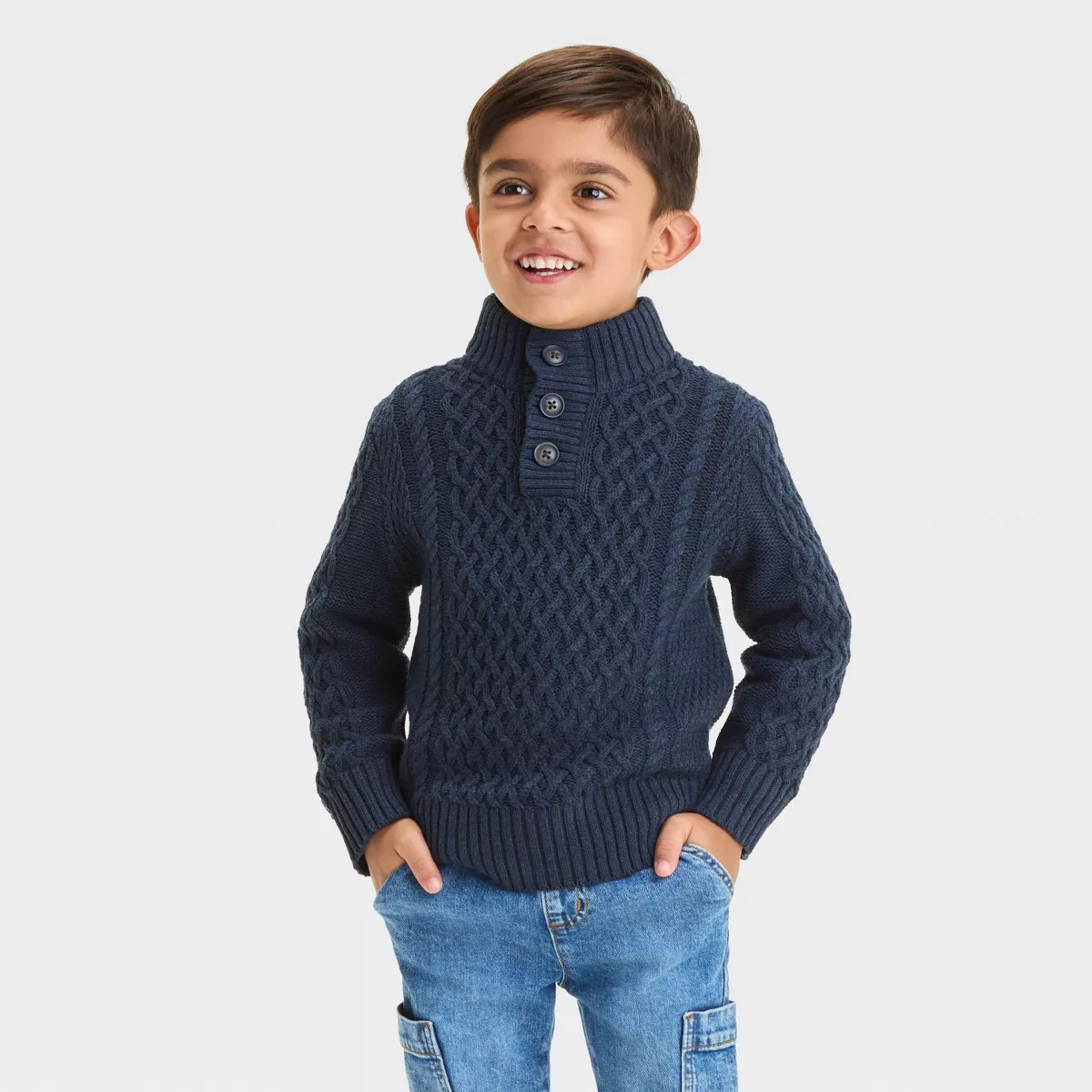 Toddler Boys' Mockneck Pullover Sweater - Cat & Jack™ | Target