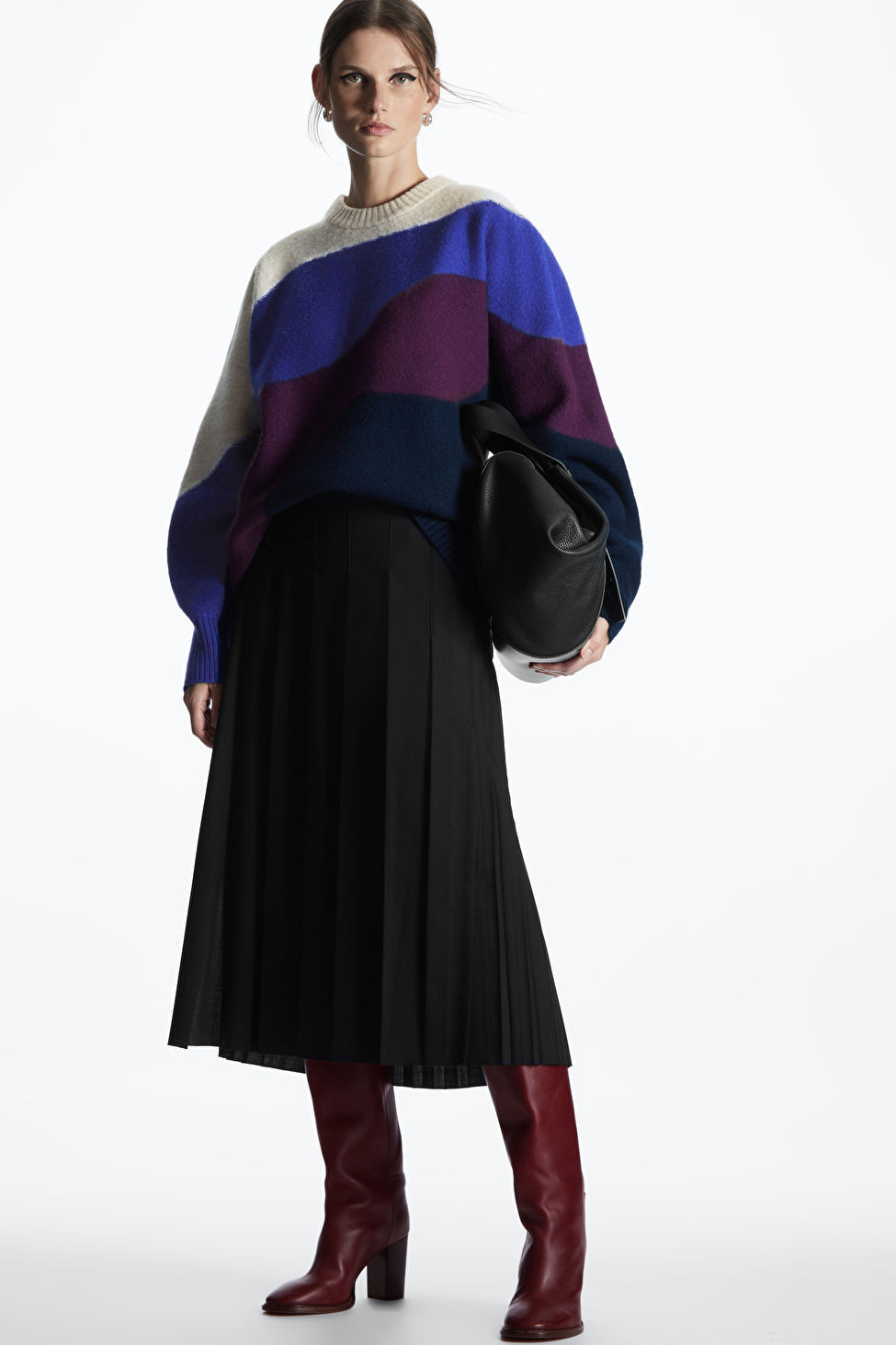 PLEATED WOOL-BLEND MIDI SKIRT | COS UK