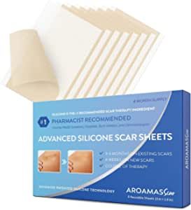 Aroamas Scar Professional Silicone Scar Sheets, Soften and Flattens Scars Resulting from Surgery,... | Amazon (US)