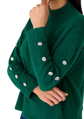 Women's Button Sleeve Sweater | Belk