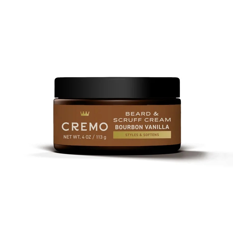 Cremo Beard & Scruff Cream, Bourbon Vanilla Scent, Moisturize & Condition Facial Hair, 4 oz | Walmart (US)