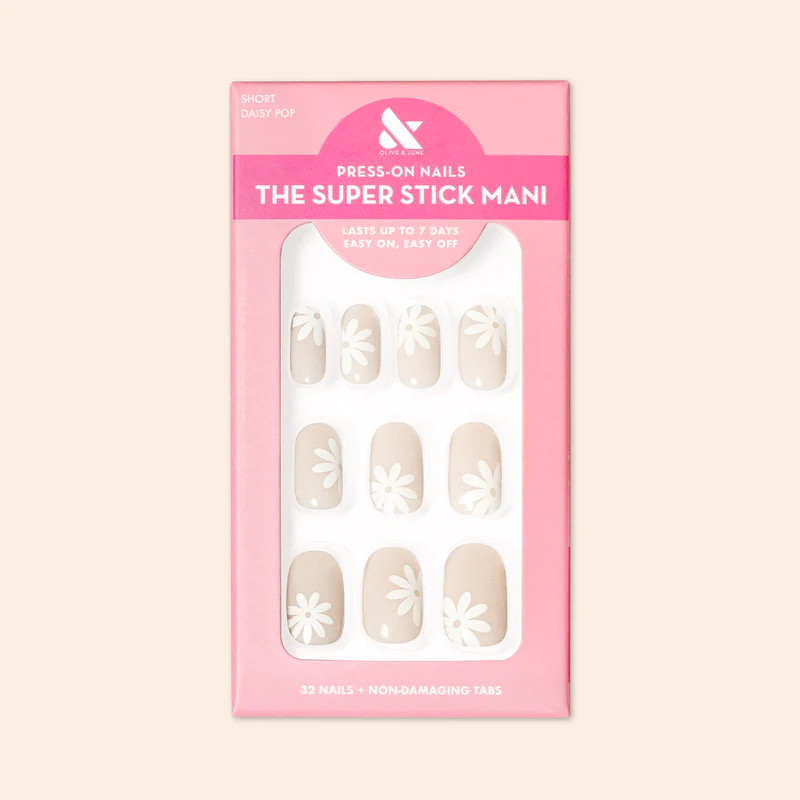 Daisy Pop | Short | Round - Tab Press-On | Olive & June