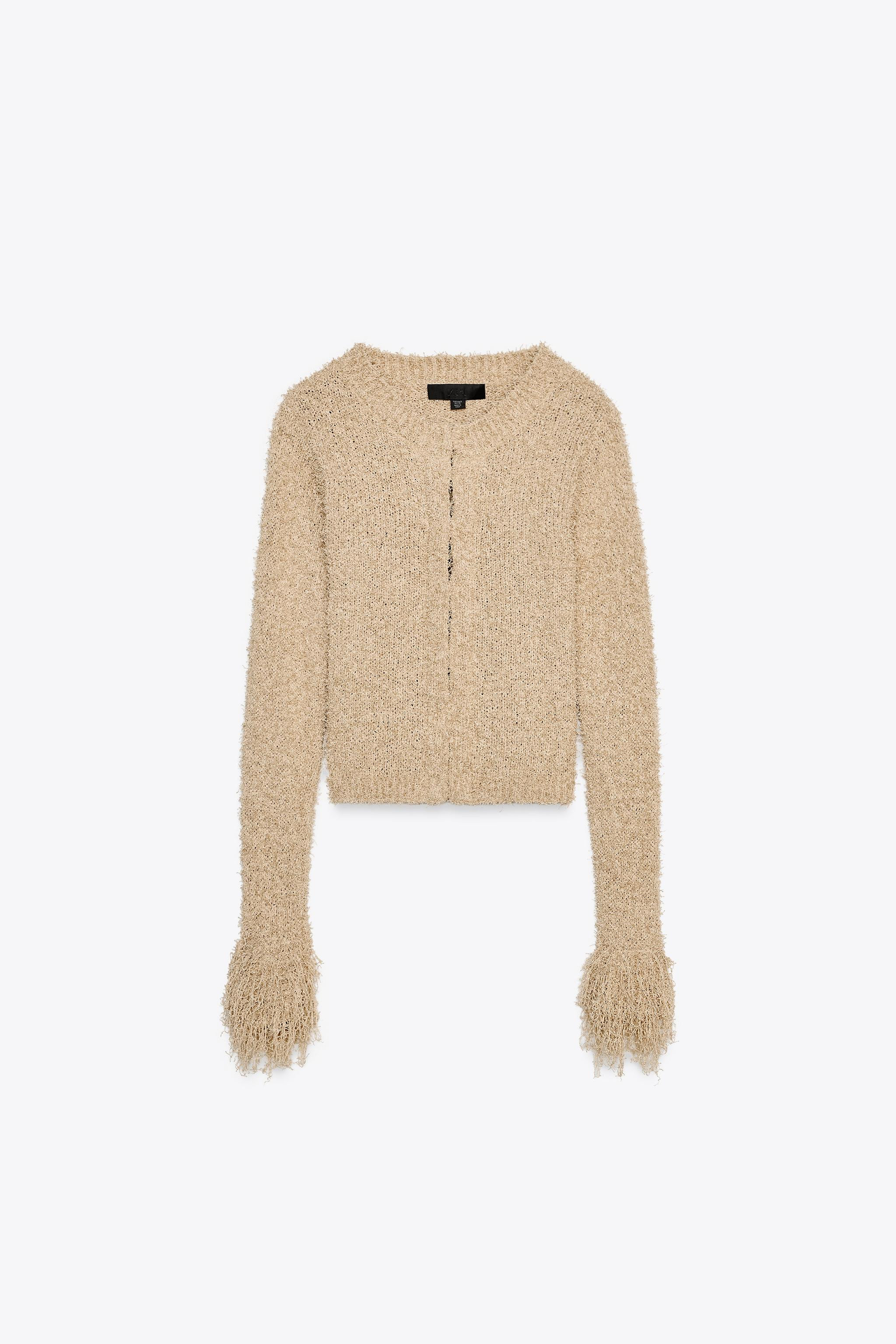 FRINGED KNIT JACKET | Zara US