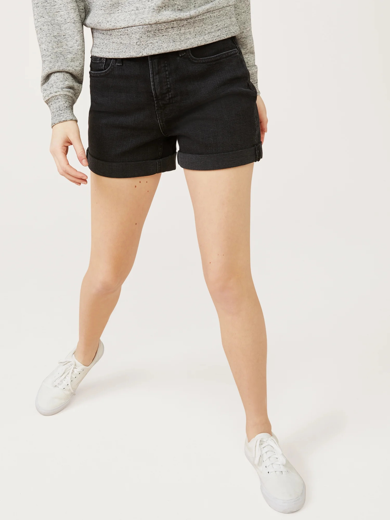 Free Assembly Women’s Rolled Cuff Jean Shorts | Walmart (US)