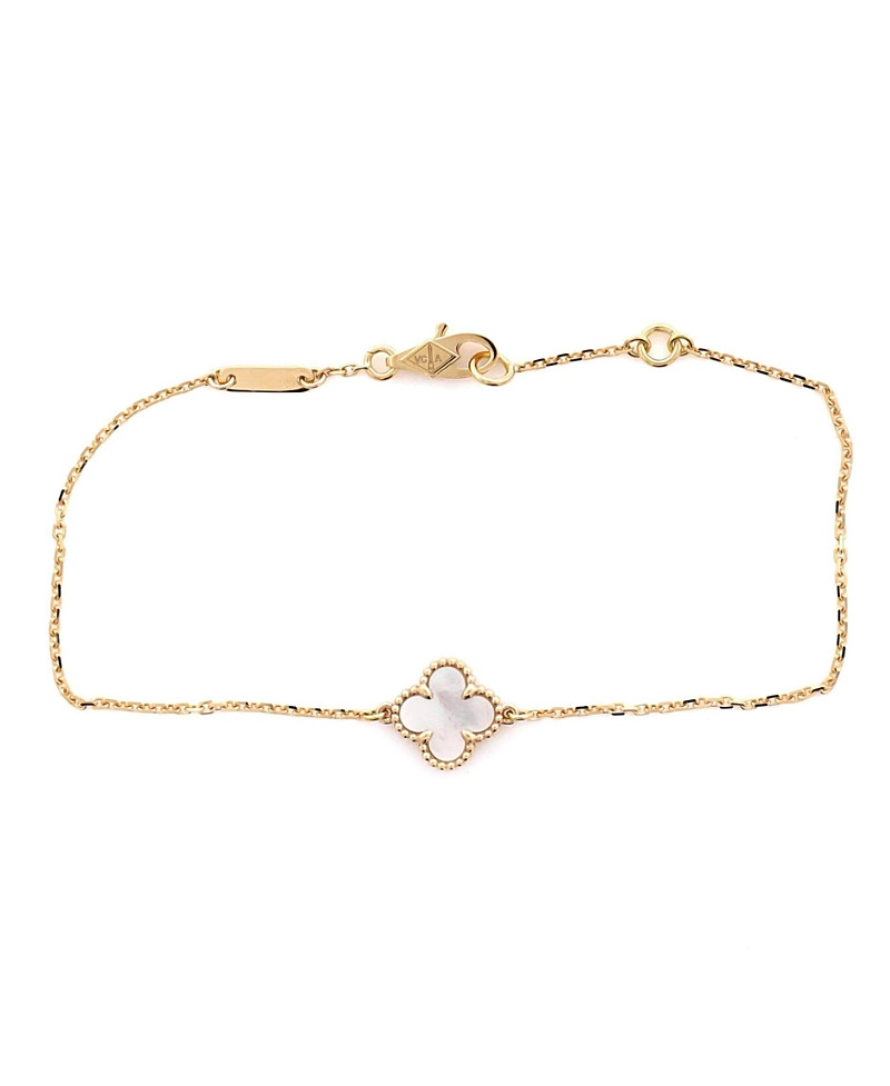 Pre-Owned Van Cleef & Arpels Sweet Alhambra Bracelet 18K Gold and Mother of Pearl | Bloomingdale's (US)