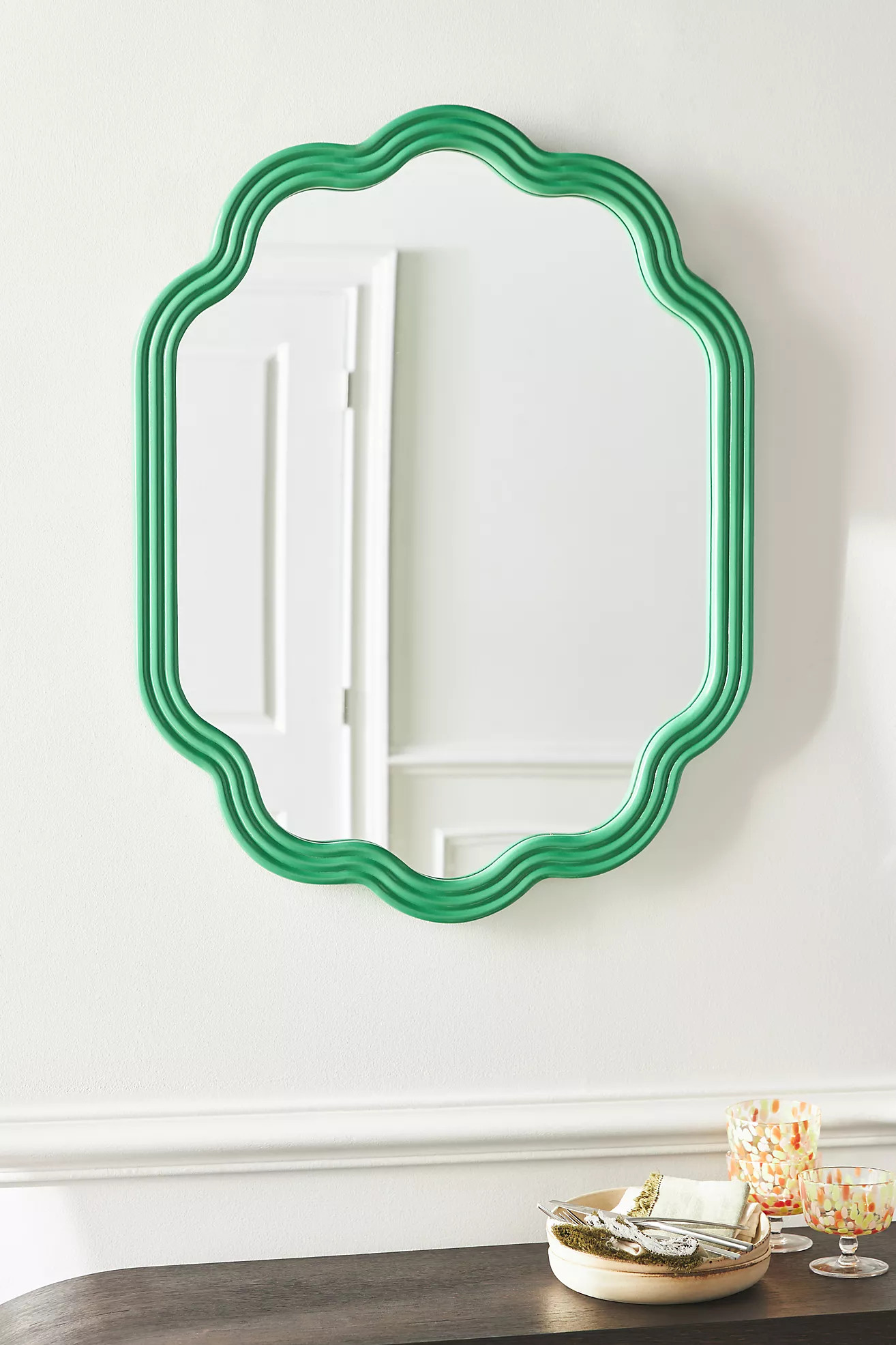 Clara Scalloped Wood Mirror | Anthropologie (US)