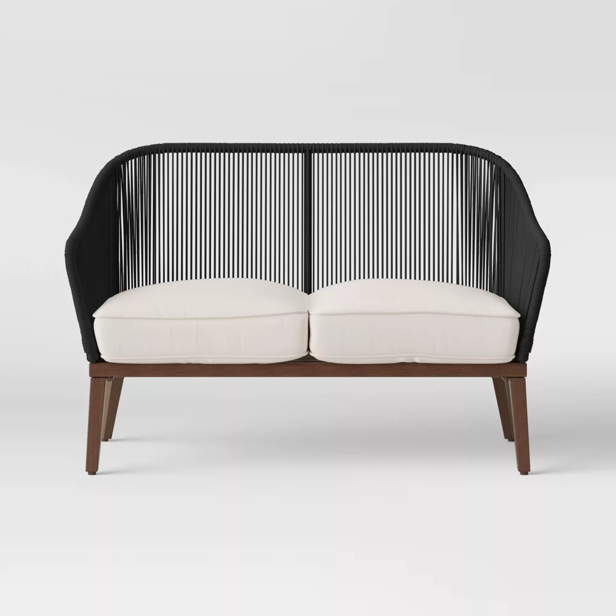 Purcell Wood Patio Loveseat - Threshold™: DuraSeason Fabric™ Fabric, Weather-Resistant Patio ... | Target