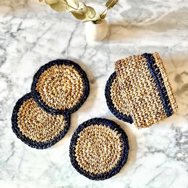 Coasters with Holder (Set of 4) | TerraKlay
