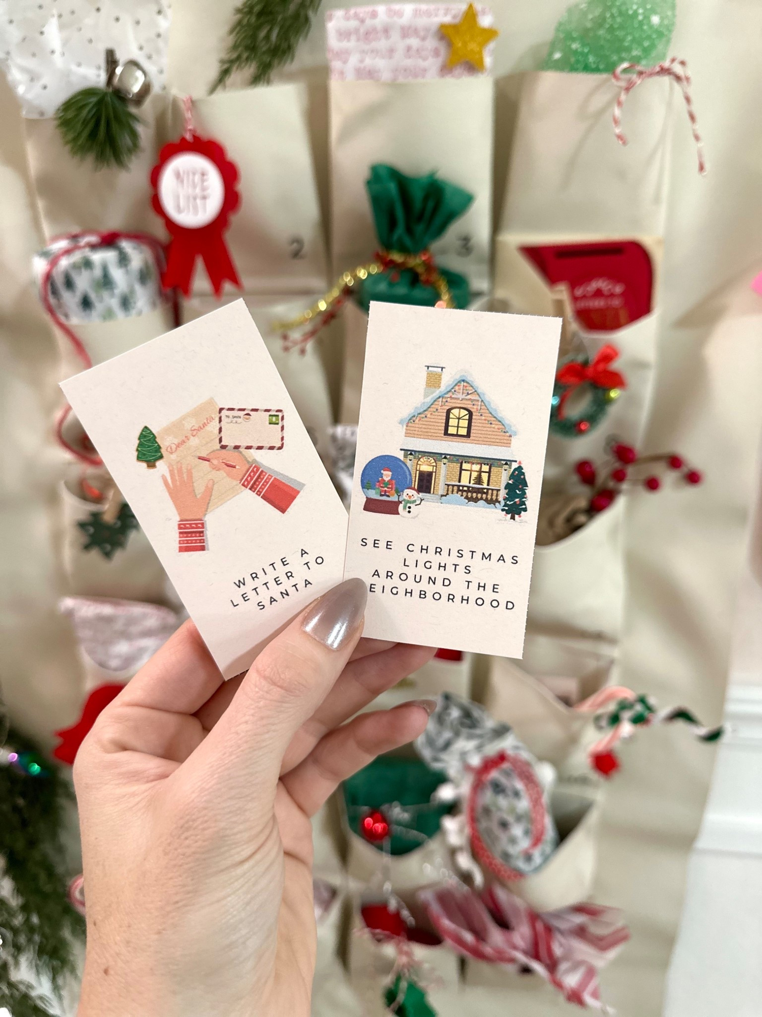 Printable Christmas advent calendar cards. 



#LTKHoliday #LTKKids #LTKFamily