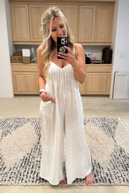 The cutest free people jumpsuit cover up! The open back is a stunner! 

#LTKstyletip #LTKSeasonal #LTKtravel