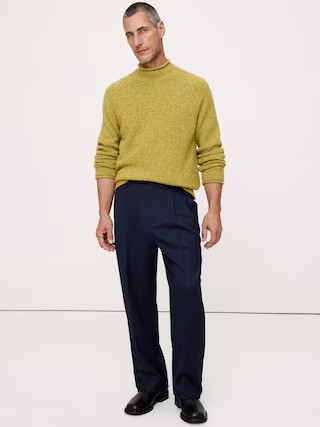 Straight Pleated Twill Dress Pant | Banana Republic (US)