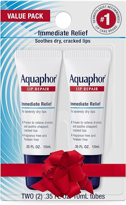 Aquaphor Lip Repair Ointment, Moisturizing Lip Balm Pack, Relieves Dryness, Holiday Gifts for Sel... | Amazon (US)