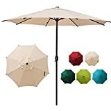 Abba Patio 9ft Patio Umbrella Outdoor Market Table Umbrella with Push Button Tilt and Crank for Gard | Amazon (US)