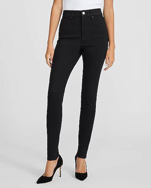 High Waisted Stay Black Skinny Jeans | Express