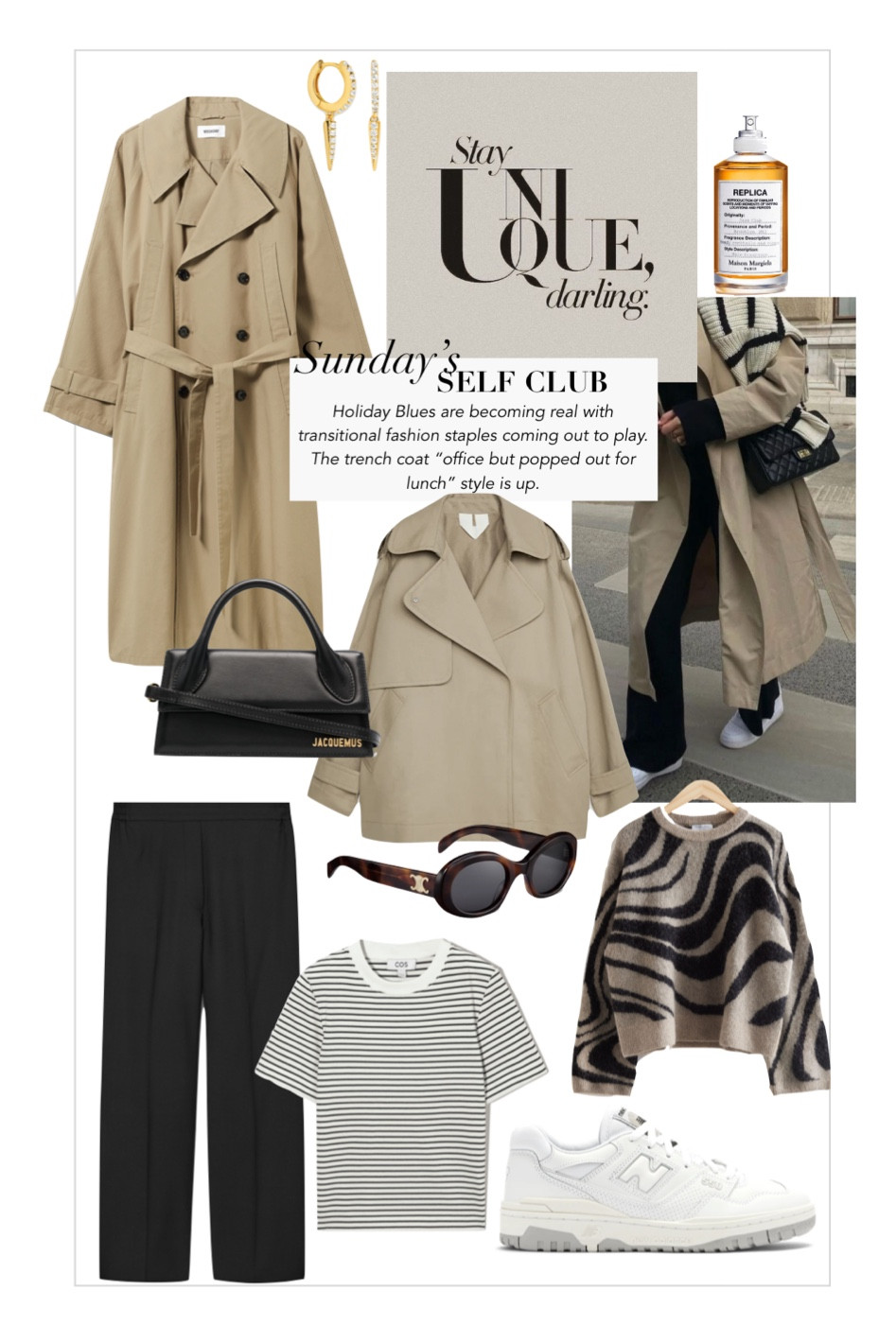 Fall Edit 
Trench coat // celine sunglasses // newbalance550 // replica jazz club // striped heavyweight t shirt 

#LTKSeasonal #LTKbeauty #LTKstyletip