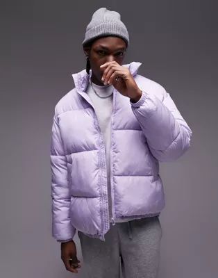 Topman puffer jacket in lilac | ASOS (Global)