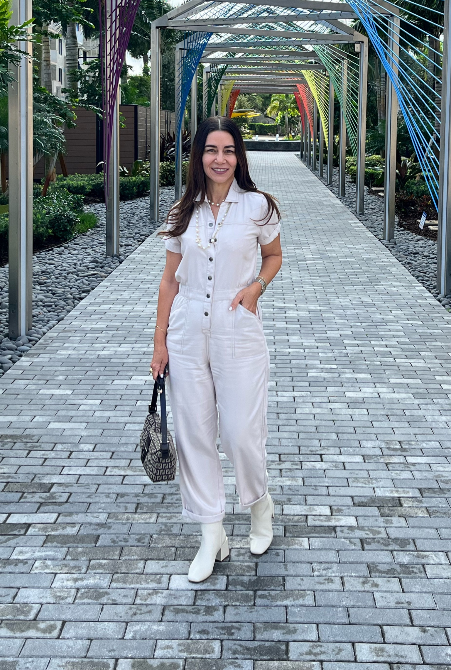 Neutrals are always my favorite combination for winter ❄️ and jumpsuits can be very stylish and practical!!! 
The booties are currently on sale 🤍

#LTKSeasonal #LTKsalealert #LTKstyletip