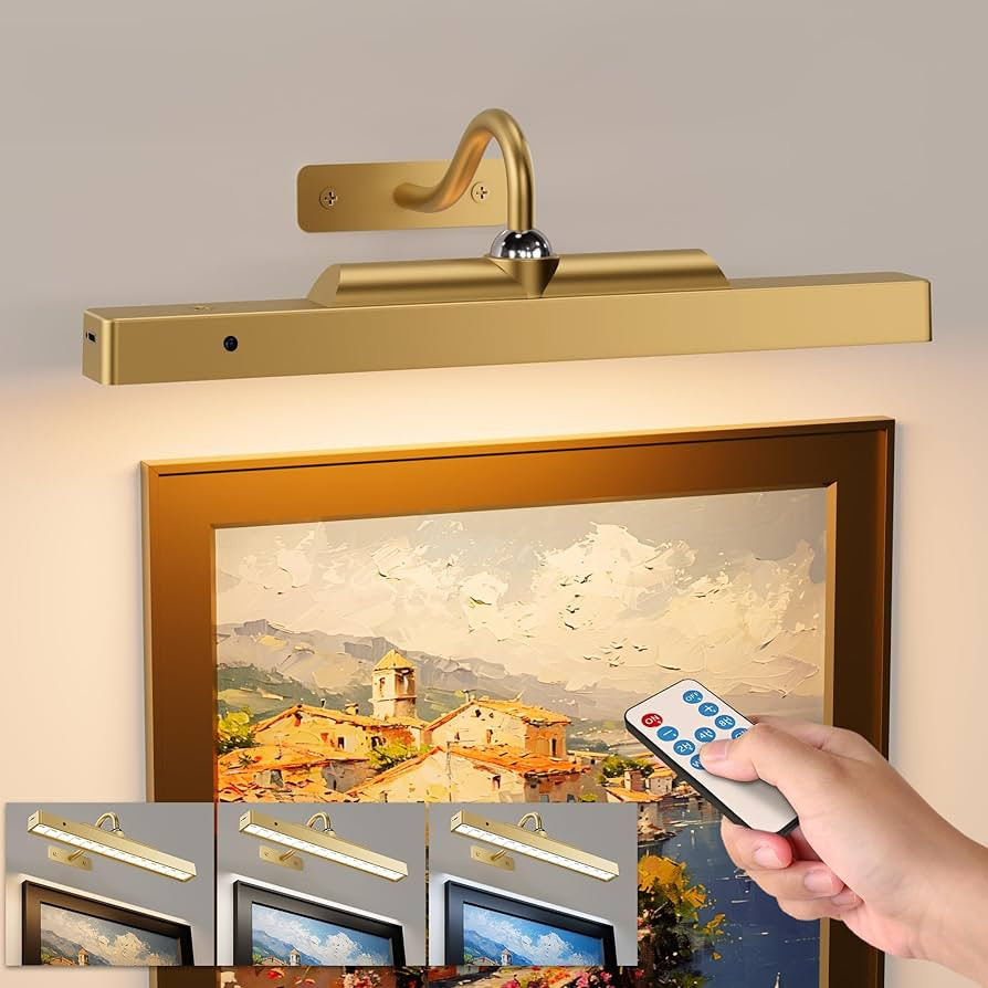 Picture Light Wall Sconce, 4400mAh Rechargeable Wireless Battery Lighting, 12'' Dimmable LED with... | Amazon (US)