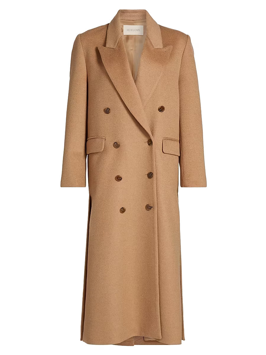Women's Lilli Camel Hair Double-Breasted Coat - Camel - Size Small | Saks Fifth Avenue
