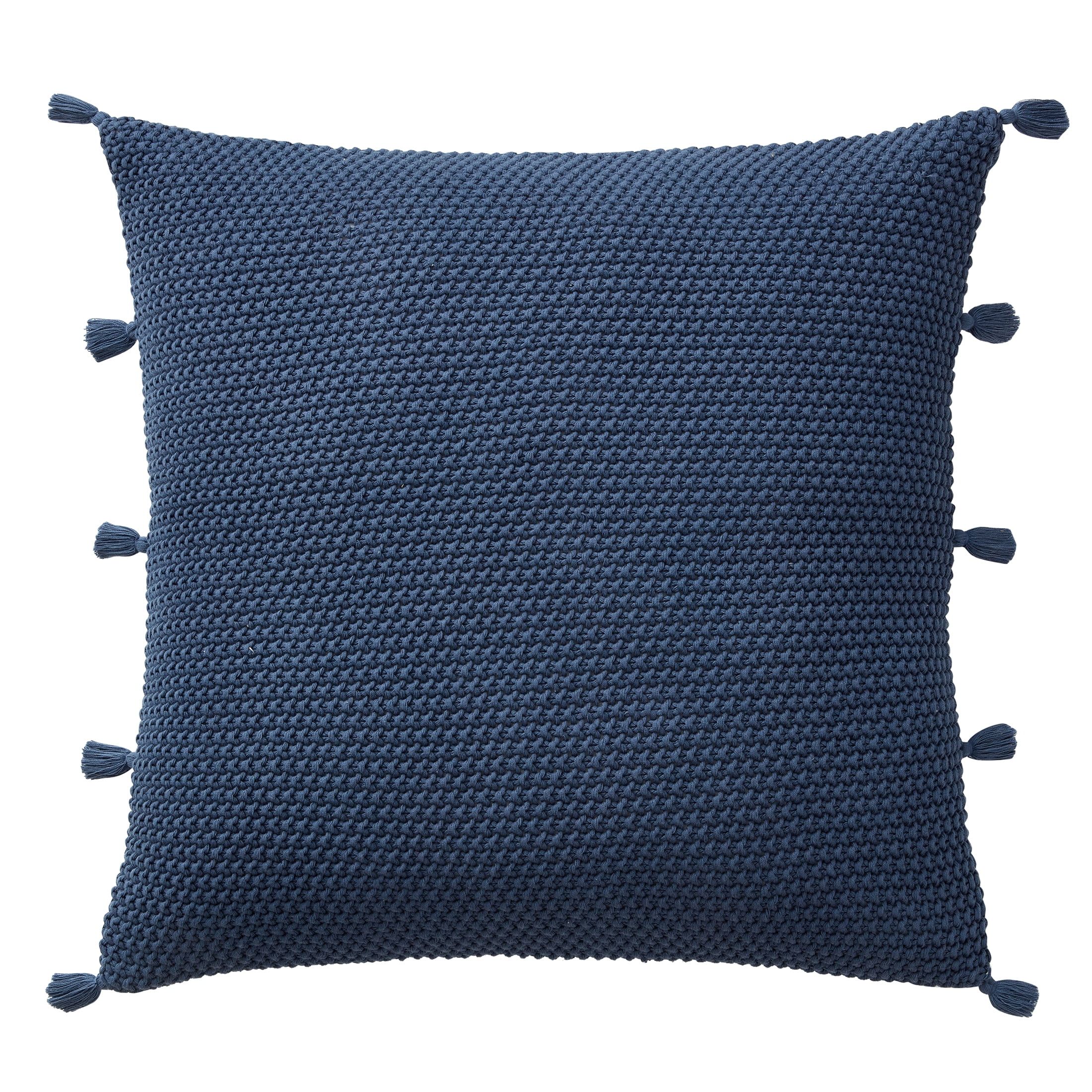 My Texas House Sophia Sweater Knit Decorative Pillow Cover, 20" x 20", Navy | Walmart (US)