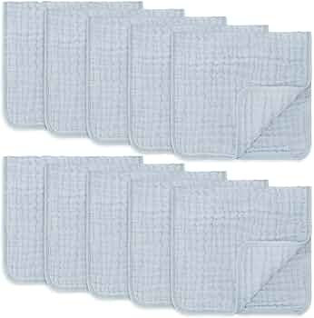 Comfy Cubs Muslin Burp Cloths Large 100% Cotton Hand Washcloths for Babies, Baby Essentials 6 Lay... | Amazon (US)