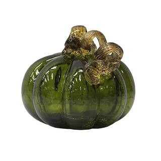 5" Green Crackle Glass Pumpkin Tabletop Accent by Ashland® | Michaels | Michaels Stores