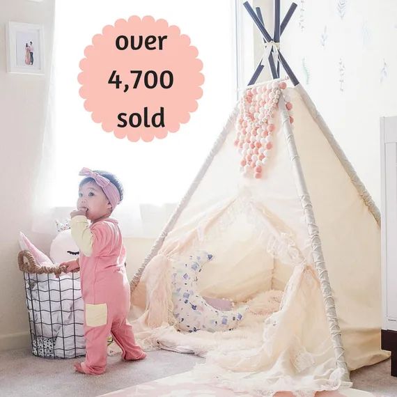Play Tent for Girls - Timeless Indoor Teepee perfect for Easter | Etsy (US)