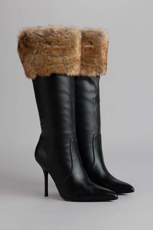 Night Luxe Faux Fur Stiletto Boots | Windsor Stores